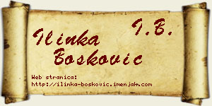 Ilinka Bošković vizit kartica